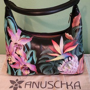Anuschka Hand painted original #371 Hobo Purse